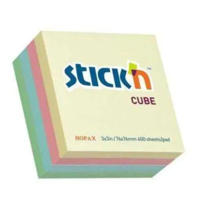 Hopax NotKğt. Stickn 76X76 Pastel 4 Renk Küp 400Yp