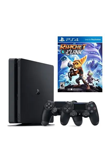 Playstation 4 Slim 500 GB Oyun Konsolu + 2. Playstation Kol + Ratchet Clank PS4 Oyun (İthalatçı Garantili)