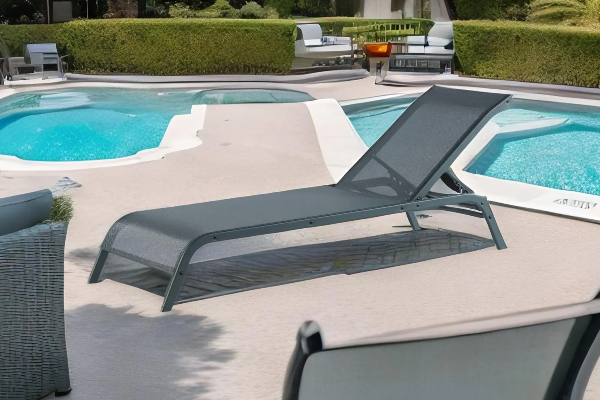 DİVONA HOME NEXT KOLSUZ ŞEZLONG, FİLELİ, ANTRASİT (DV4-458)