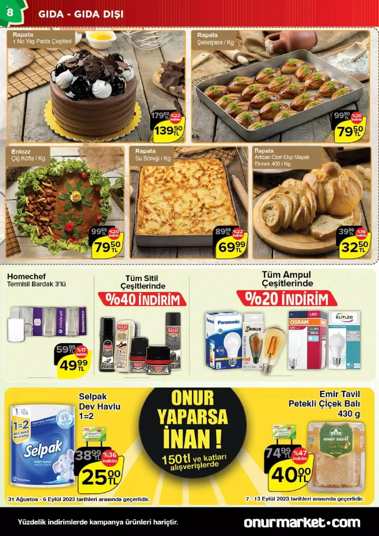 Katalog Onur Market Katalog 31 Ağustos - 12 Eylül 2023 - aktüel Sayfa 8