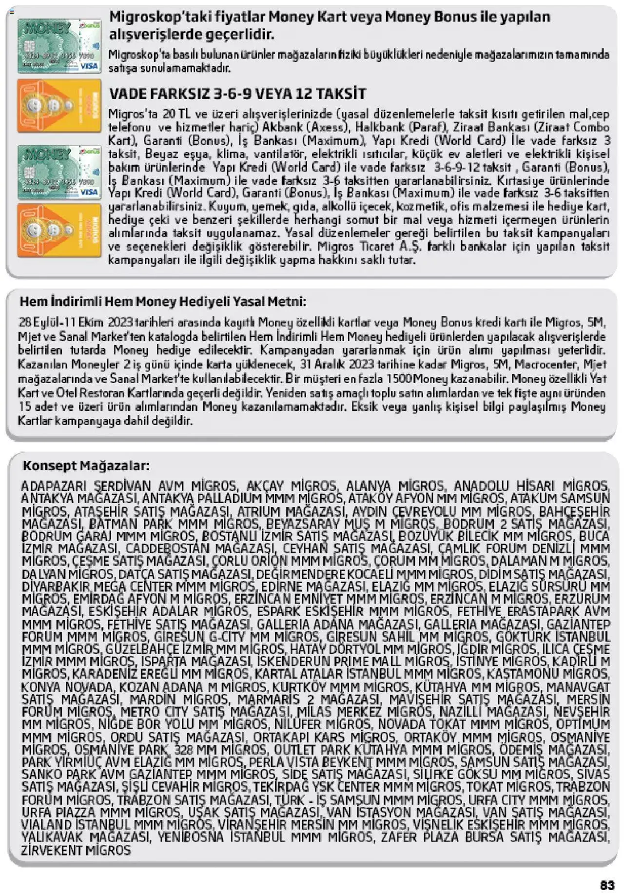 Katalog Migros Katalog - 5M Migroskop 28 Eylül - 11 Ekim 2023 - aktüel Sayfa 83