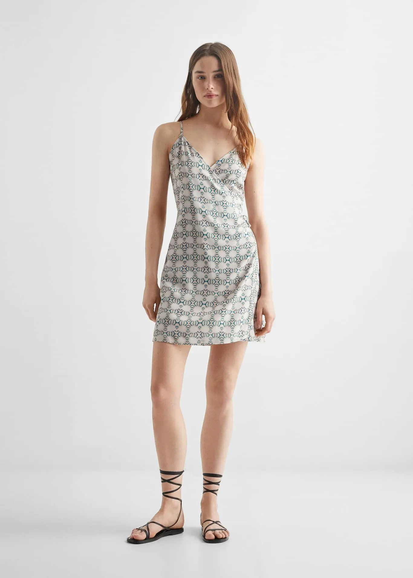 Desenli anvelop kesim elbise