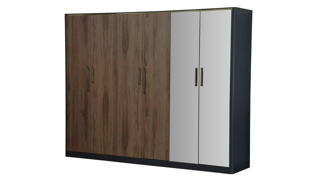 DAKOTA 6 KAPAKLI DOLAP (UD-ANTRASIT GRI)