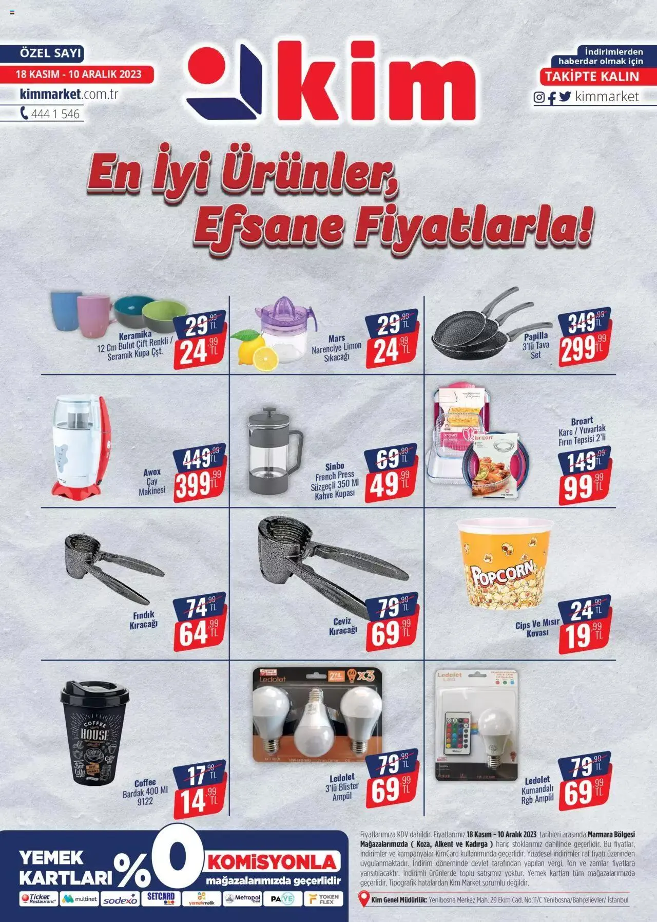 Katalog Kim Market - Marmara 18 Kasım - 10 Aralık 2023 - aktüel Sayfa 1