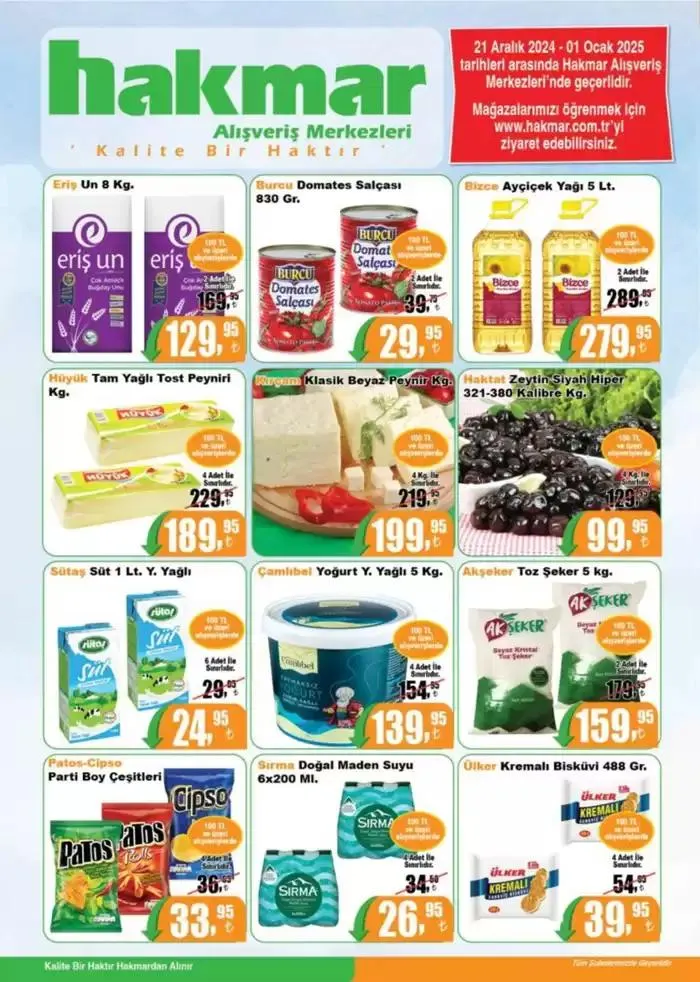 Katalog Hakmar katalog 30 Aralık - 13 Ocak 2025 - aktüel Sayfa 1