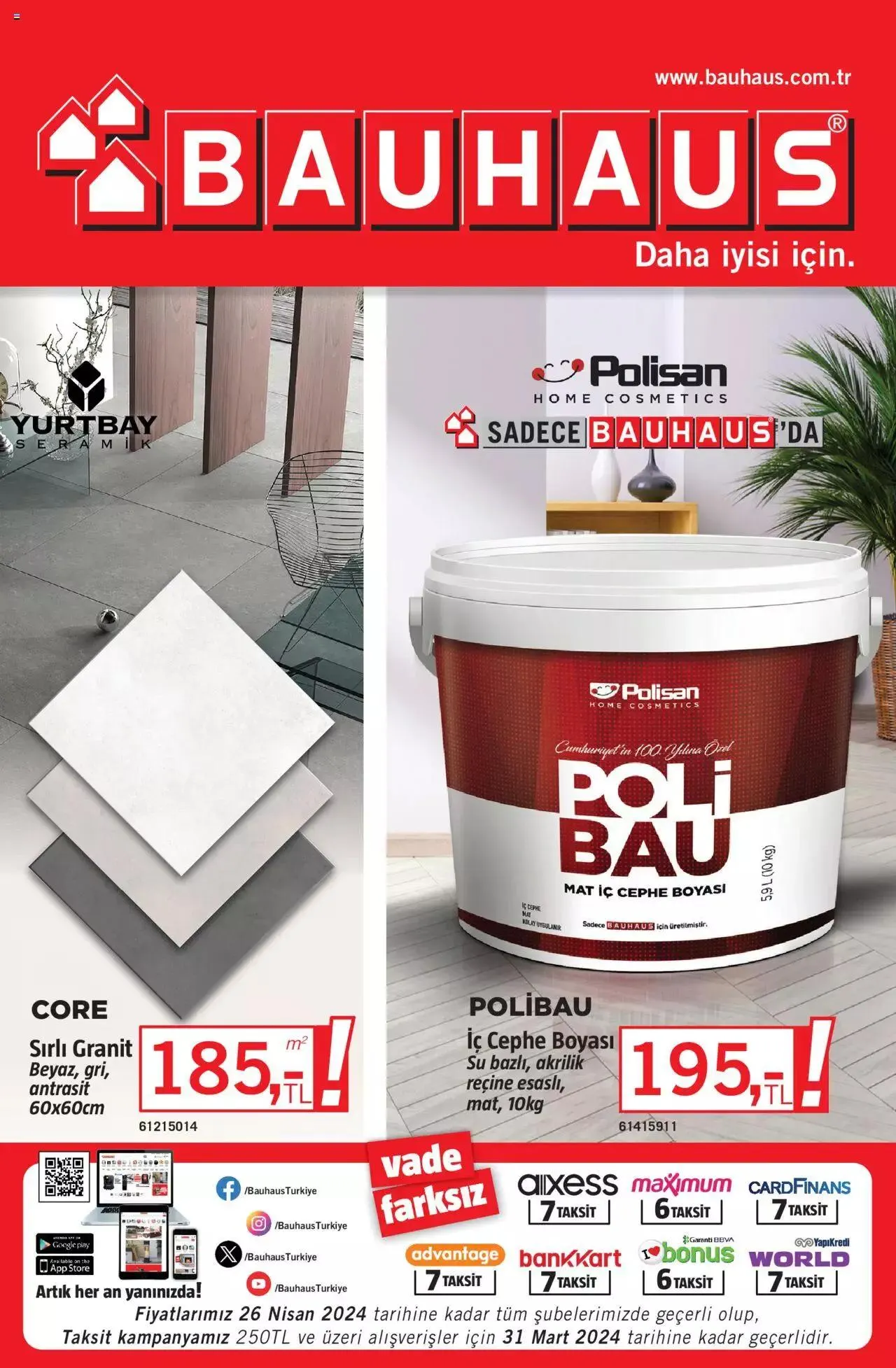 Katalog Bauhaus Katalog 1 Mart - 30 Nisan 2024 - aktüel Sayfa