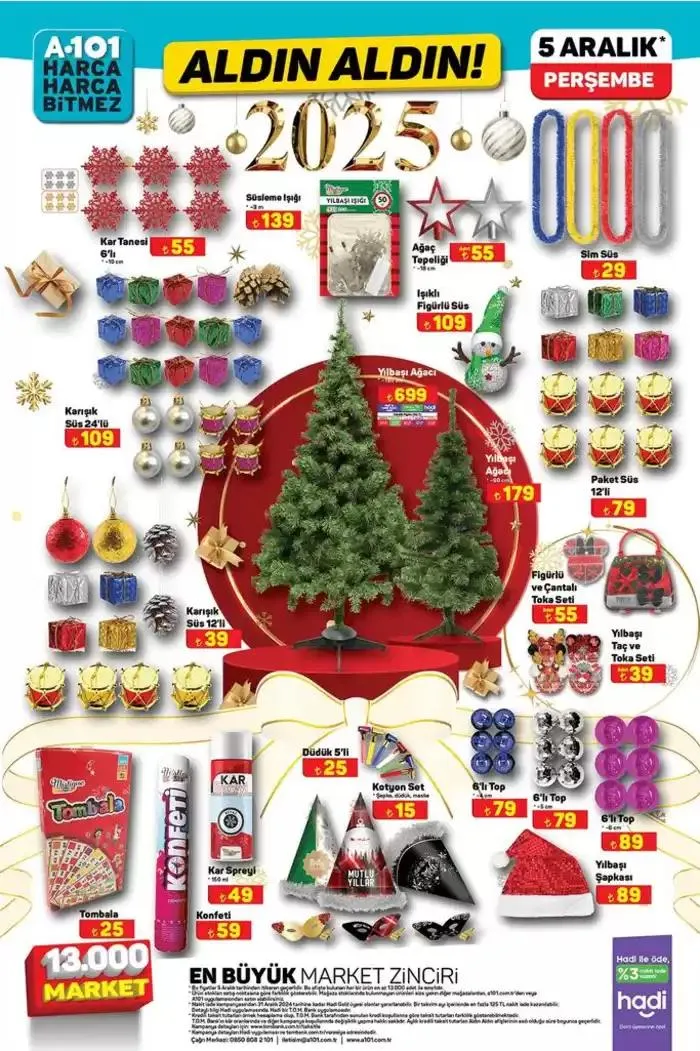Katalog A101 5 Aralık Aldın Aldın Kataloğu 30 Kasım - 14 Aralık 2024 - aktüel Sayfa 1