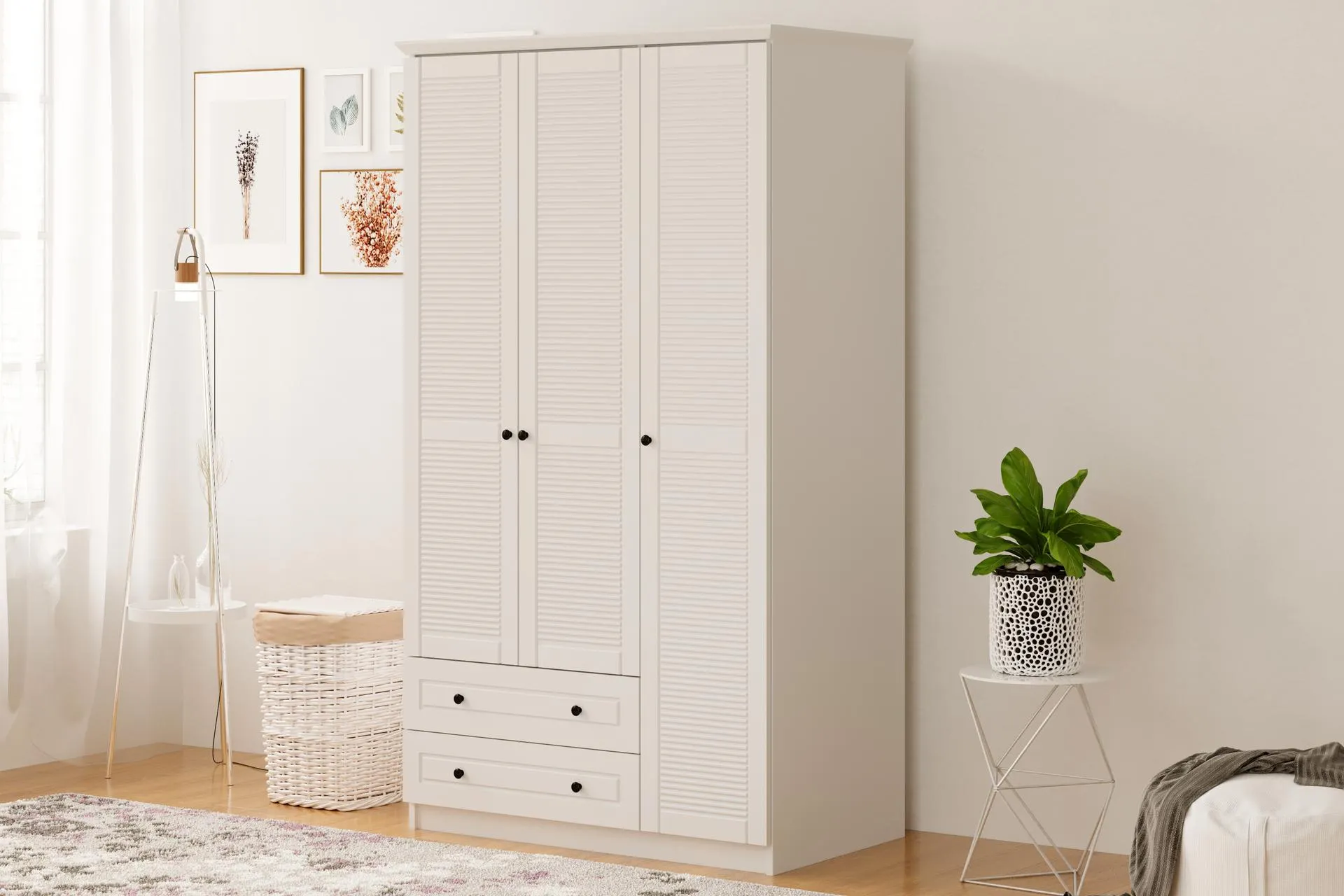 RABİ DİVA COUNTRY GARDIROP, 3 KAPAK 2 ÇEKMECELİ (RJ3-442)