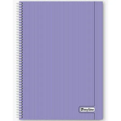 Myline Nova A4 Plastik Kapak 60 Yaprak Kareli Defter