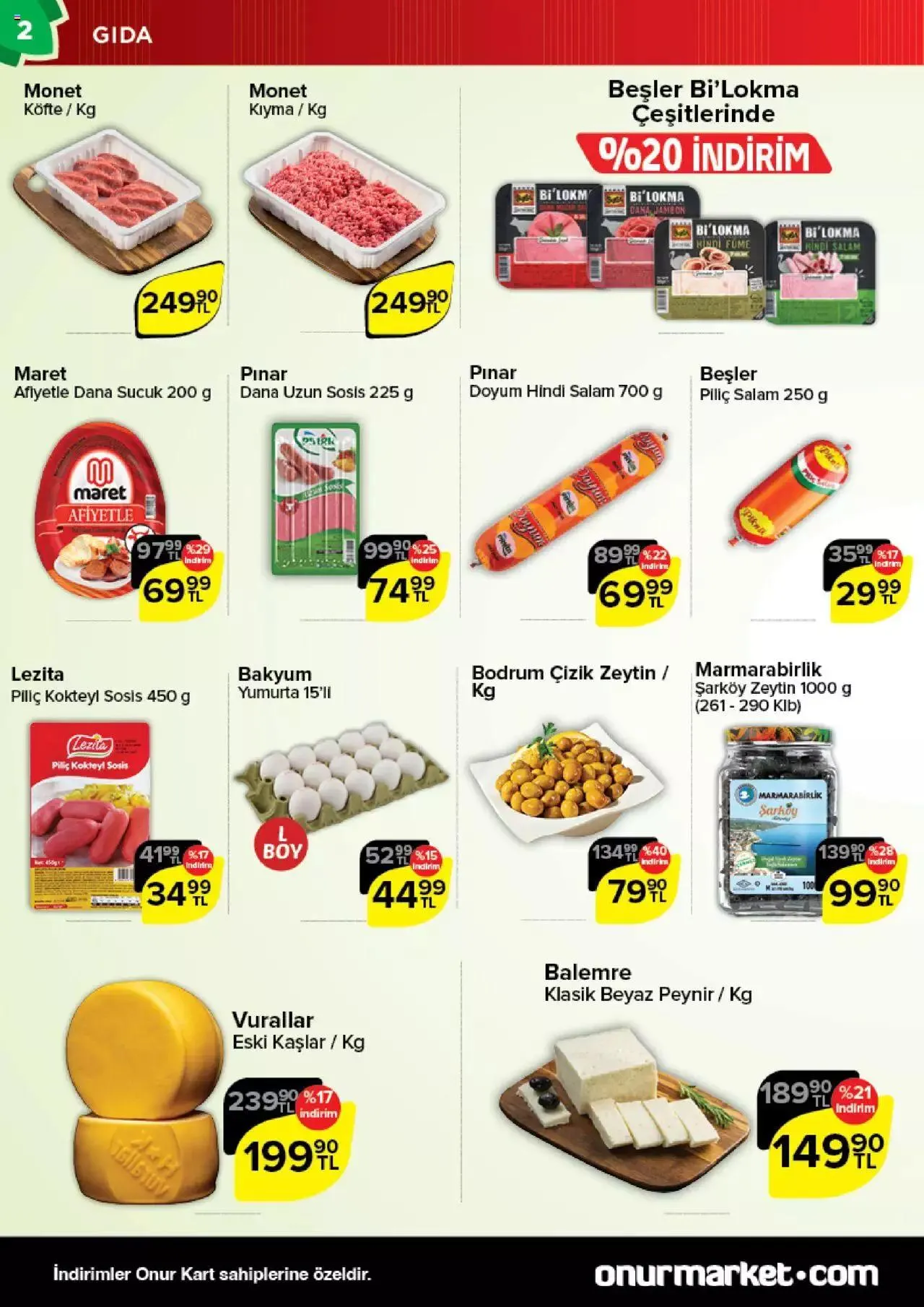 Katalog Onur Market Katalog 17 Ağustos - 29 Ağustos 2023 - aktüel Sayfa 2