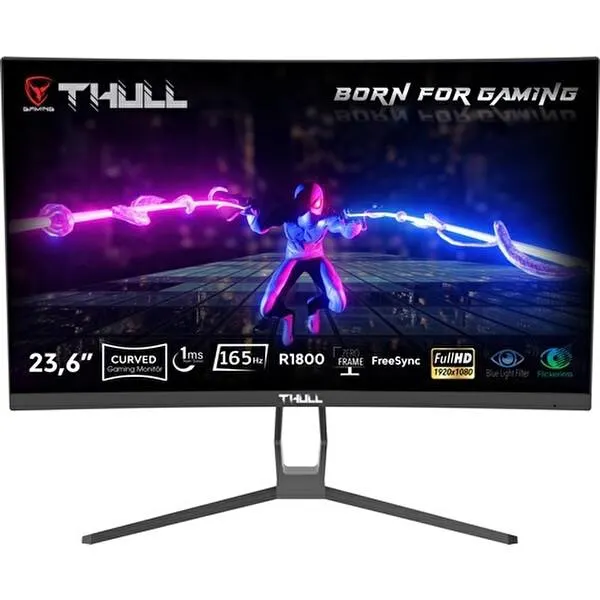 Vision TG-VSN236C 23.6" 1 MS 165 Hz FreeSync FHD LED VA Frameless Curved Oyuncu Monitörü