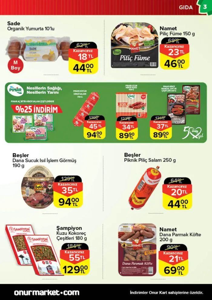 Katalog Onur Market Katalog 18 Temmuz - 1 Ağustos 2024 - aktüel Sayfa 3