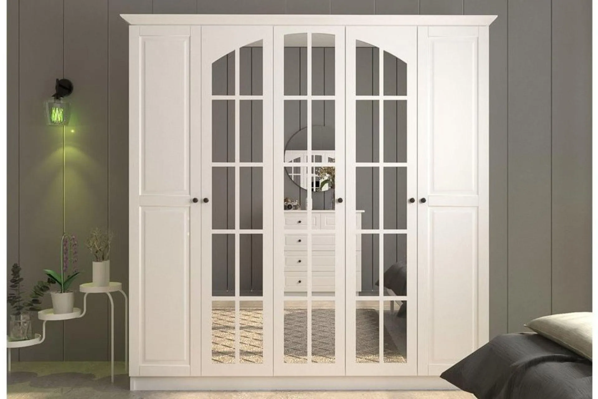 RABİ BEYZA COUNTRY 5 KAPAKLI GARDIROP 184CM (RJ3-261)