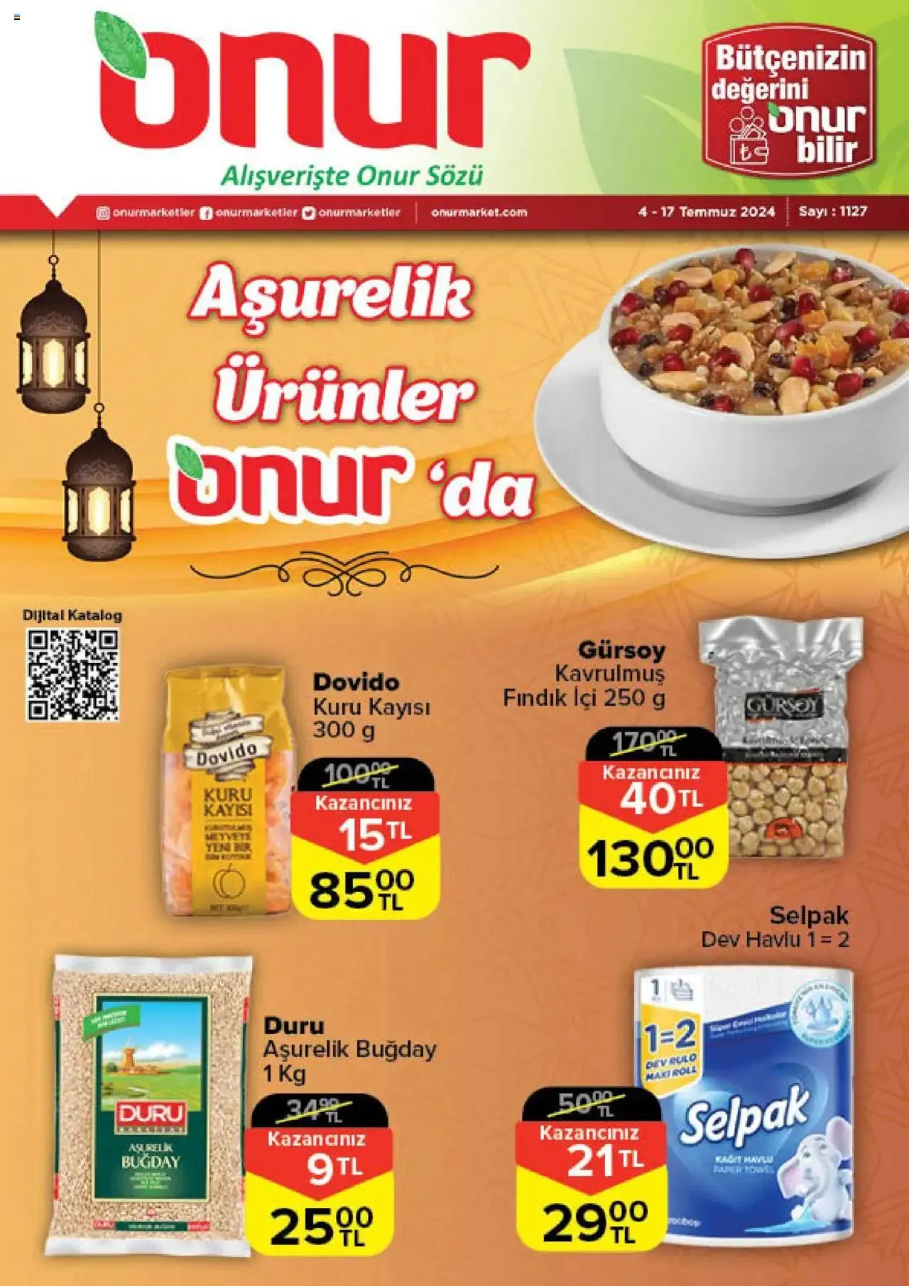Katalog Onur Market Katalog Bursa 4 Temmuz - 17 Temmuz 2024 - aktüel Sayfa 1