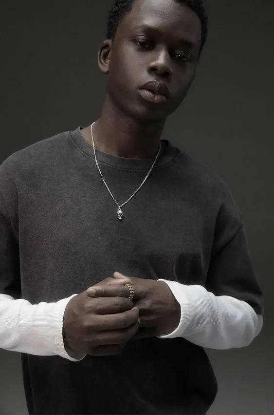 Skull necklace and ring