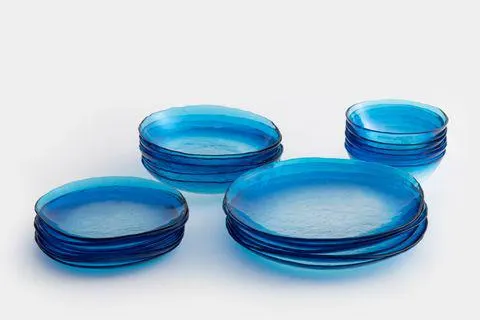 KİTCHEN ESSENTİALS ALTHEA CAM YEMEK SETİ, MAVİ, 24 PARÇA (AP7-130)