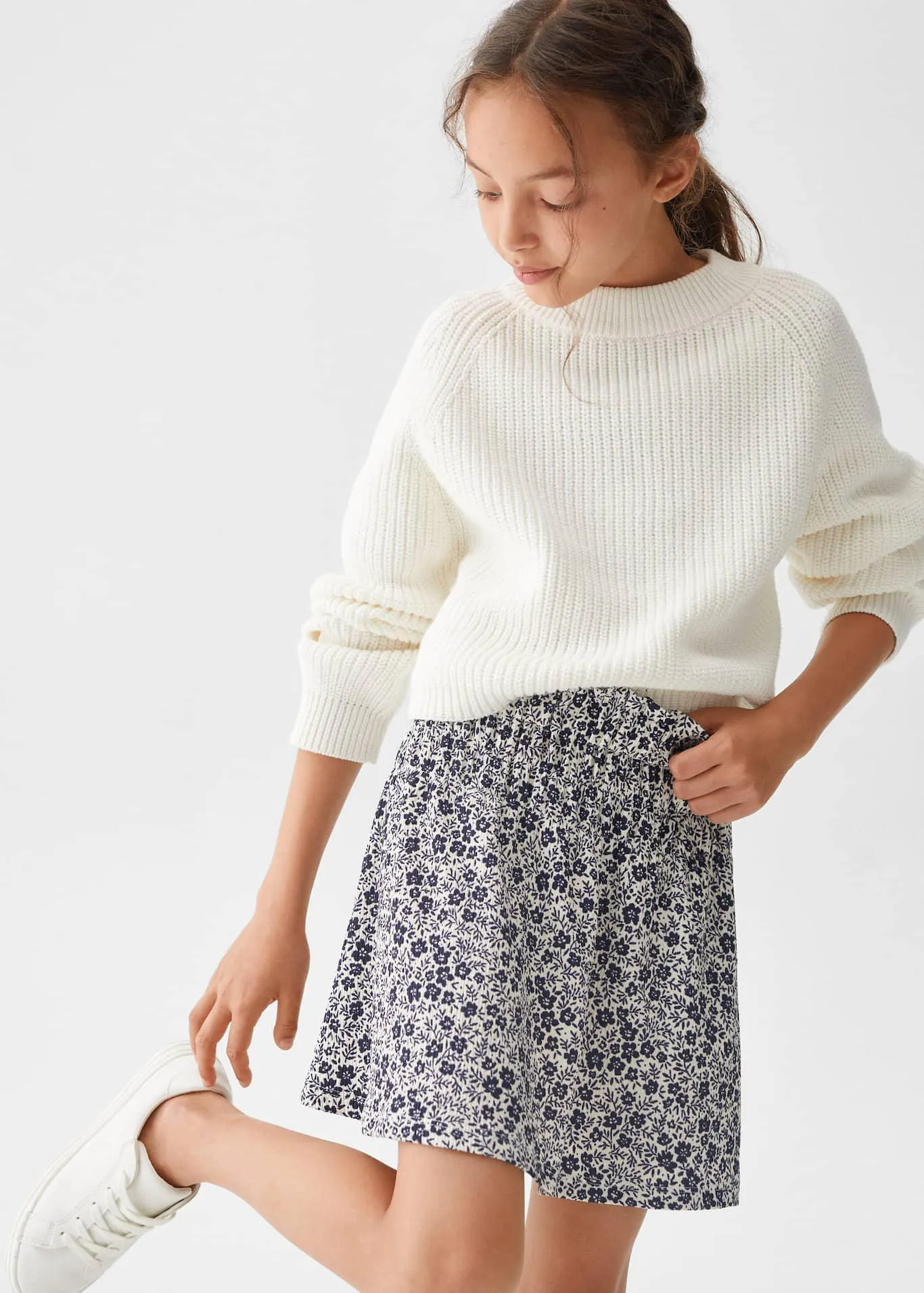 Çiçek desenli etek