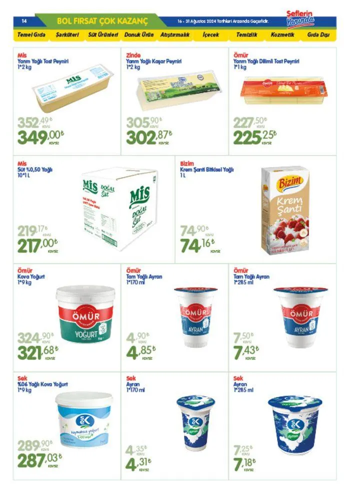 Katalog Bizim Toptan katalog 20 Ağustos - 3 Eylül 2024 - aktüel Sayfa 14