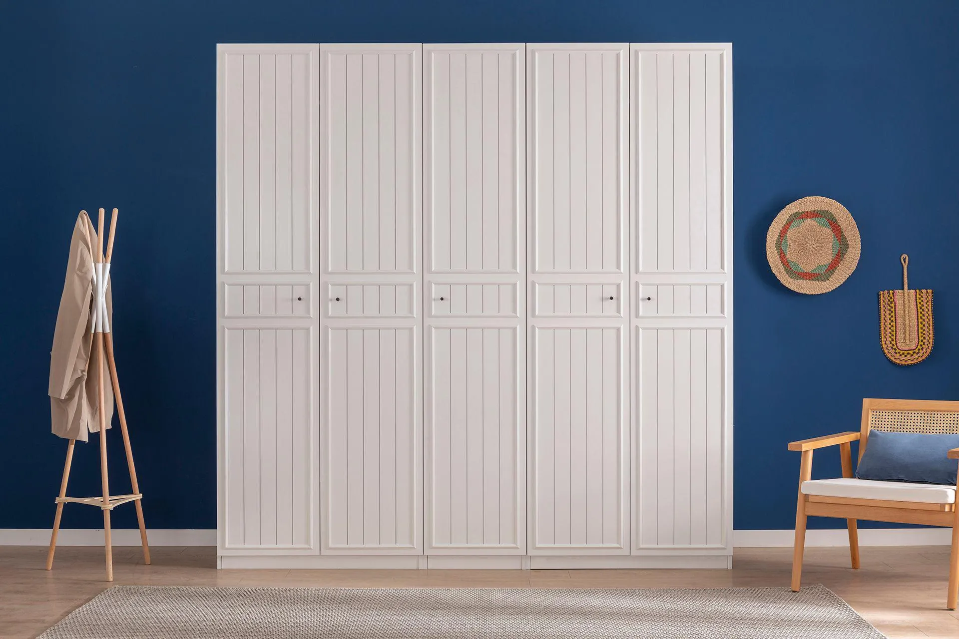 LUNA NOX ÇITALI GARDIROP, 5 KAPAKLI (TX3-816) by Luna Bedding