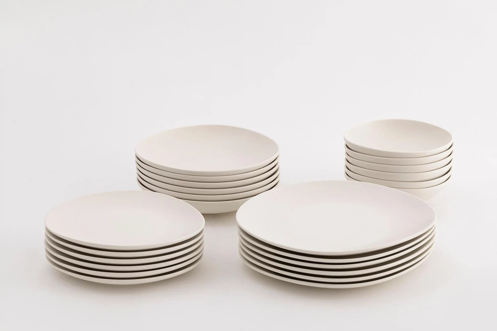 KİTCHEN ESSENTİALS STONEWARE MAT YEMEK TAKIMI, EKRU, 24 PARÇA (PX2-118)