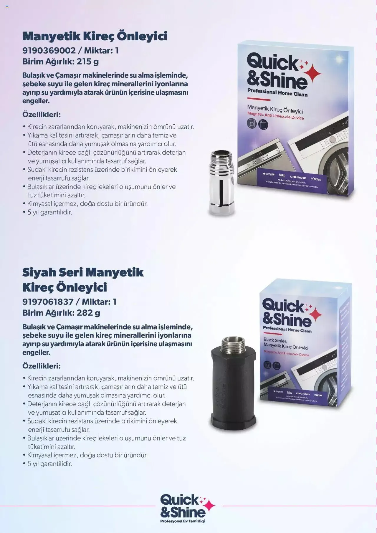 Katalog Arçelik Katalog - Quick & Shine Temizlik ve Bakım Ürünleri 1 Ocak - 31 Aralık 2023 - aktüel Sayfa 2