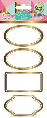 Crea Etiket Yald.Klas.L.Sh.Gold1220