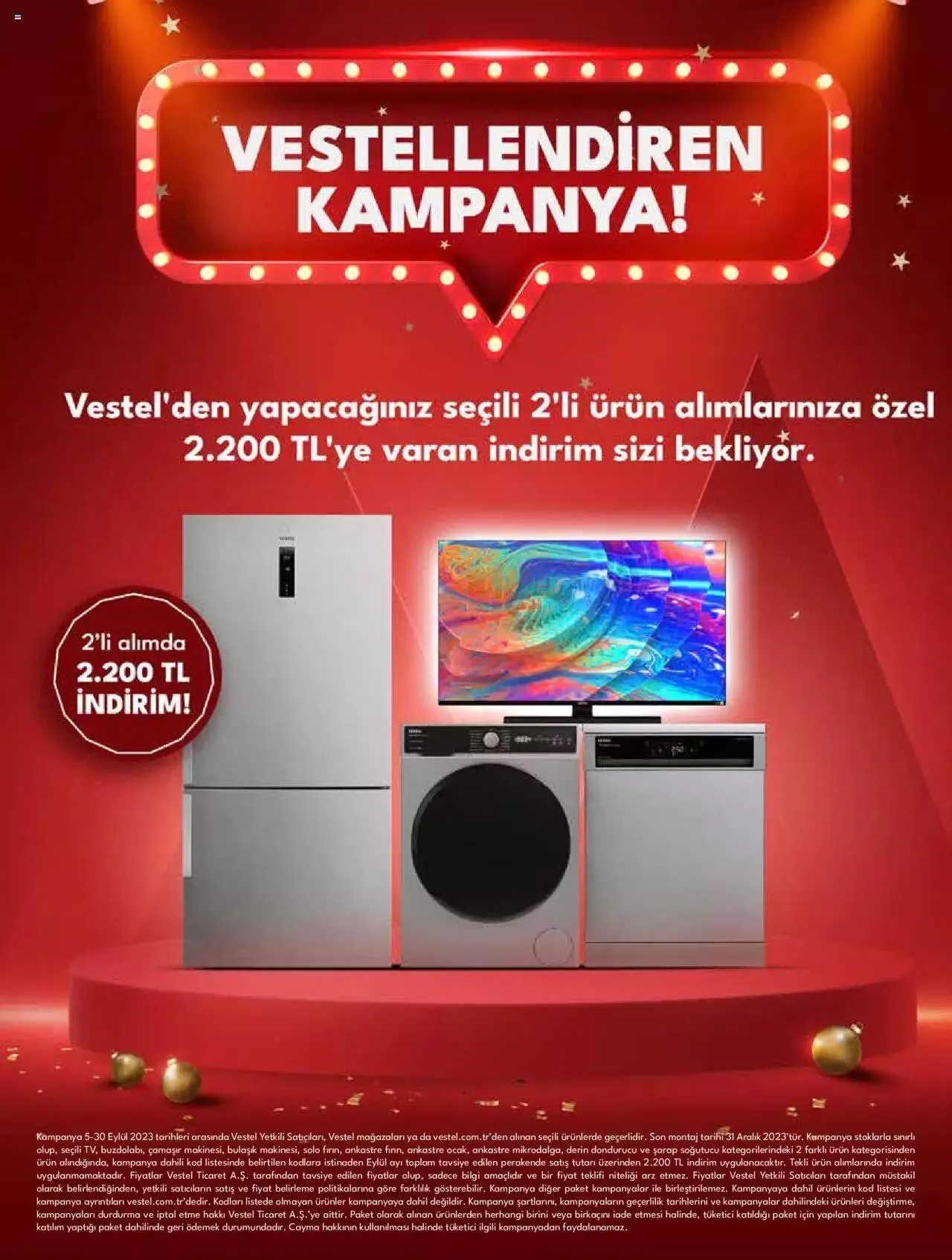 Katalog Vestel - Beyaz Eşya 5 Eylül - 30 Eylül 2023 - aktüel Sayfa 5
