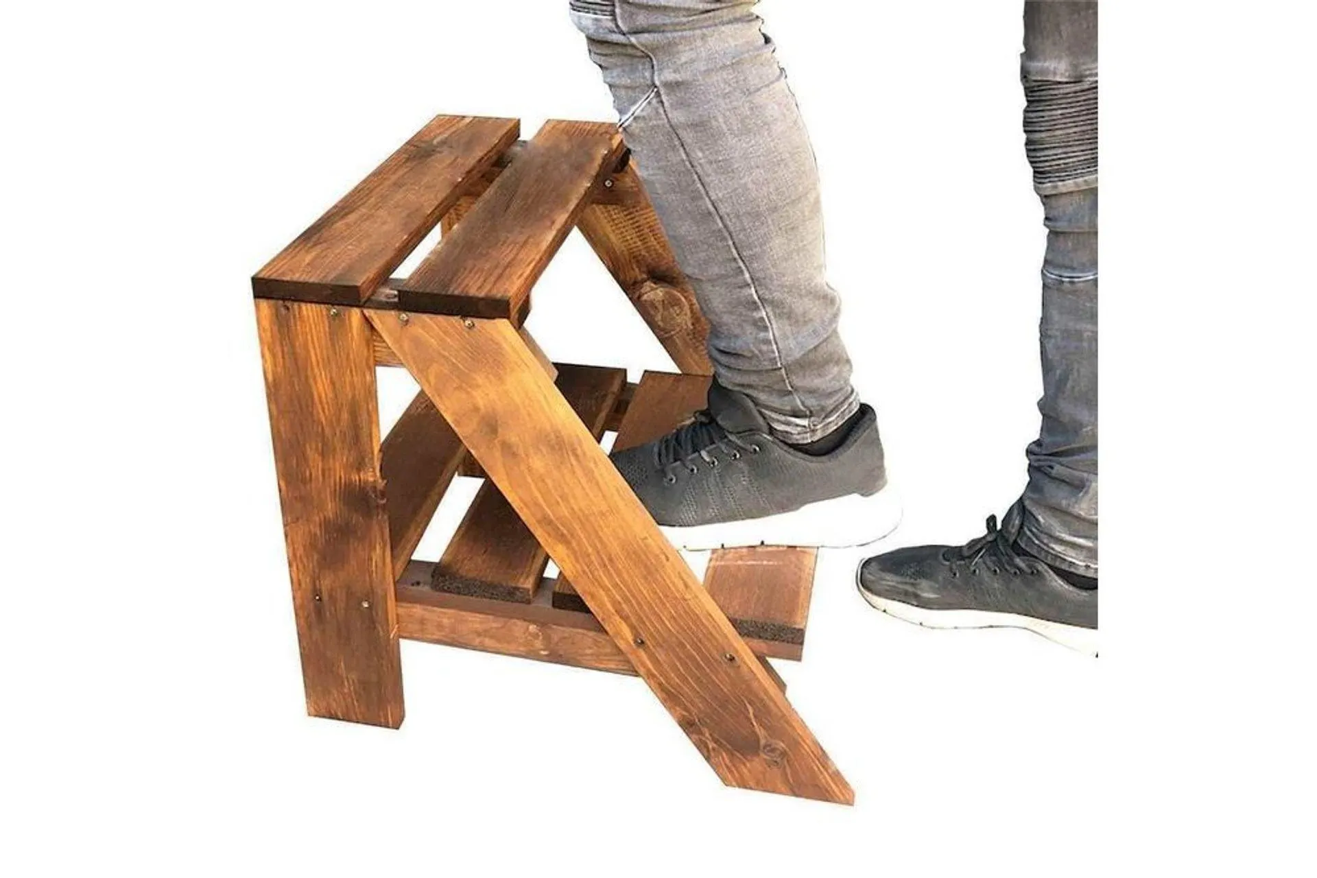 WEBLONYA AHŞAP BASAMAK YÜKSELTİCİ, KAHVERENGİ (JF3-129)