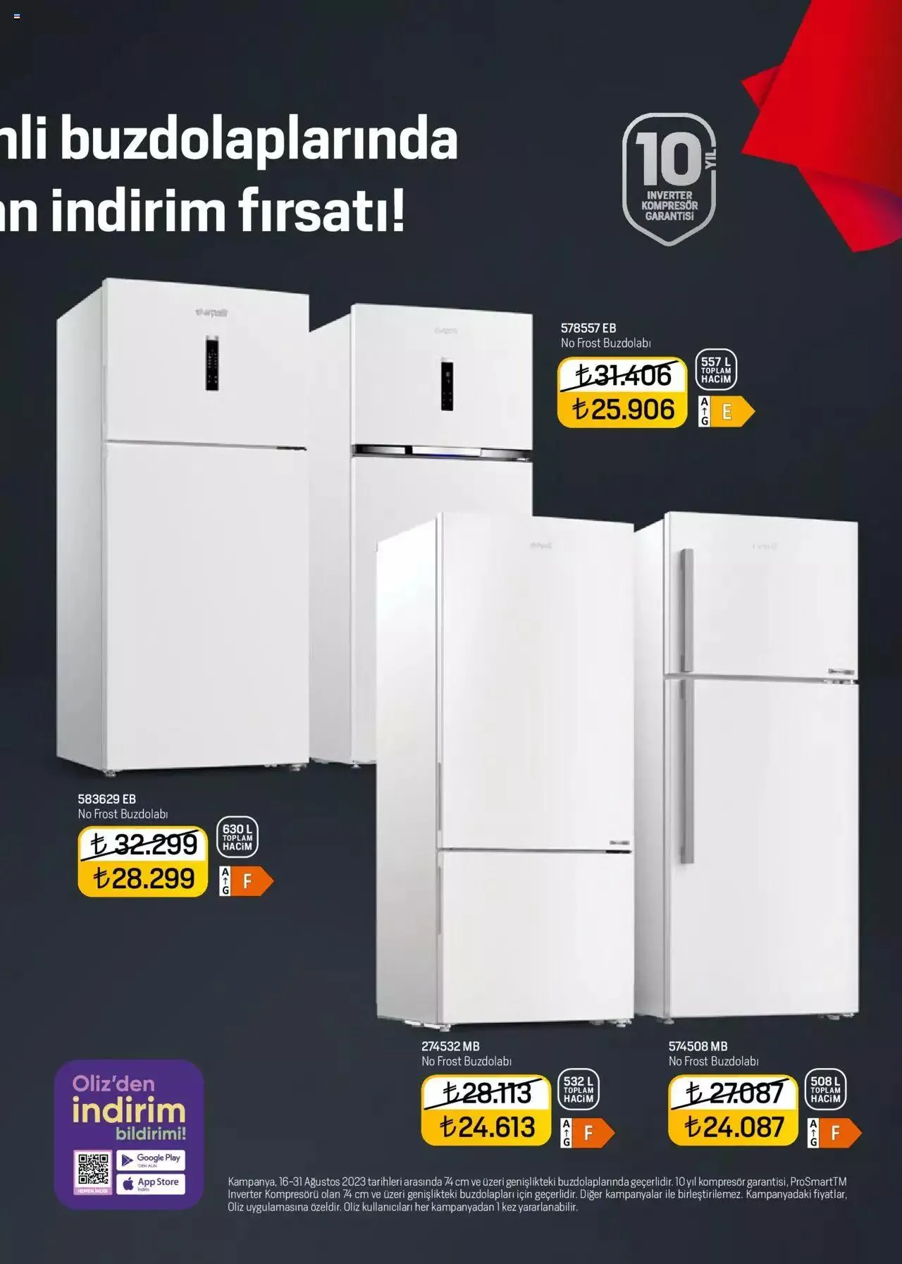 Katalog Arçelik Katalog 16 Ağustos - 31 Ağustos 2023 - aktüel Sayfa 15