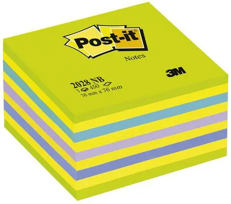 Post-İt Küp Not Gökkuşağı Yeşil Tonlar