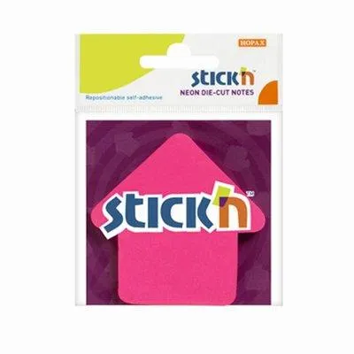 Hopax NotKğt. Stickn 70X70 Ok Şekilli Neon Pembe 50Yp