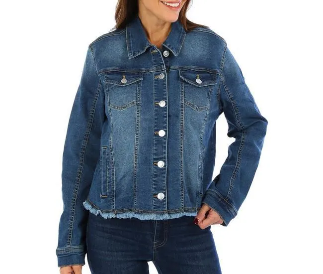 Womens Rough Hem Denim Jacket