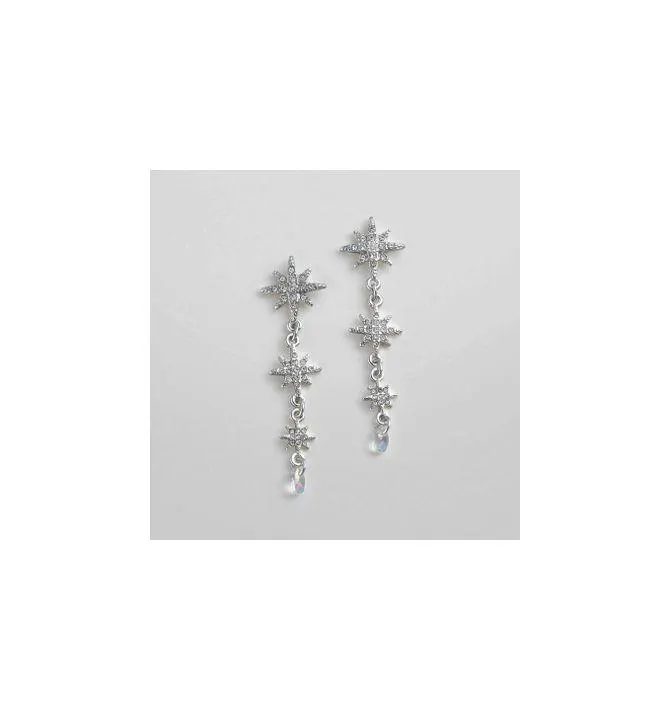 Starry Droplets Linear Earrings