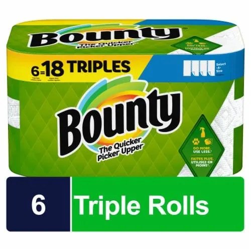 Bounty Select-A-Size Paper Towels Triple Rolls