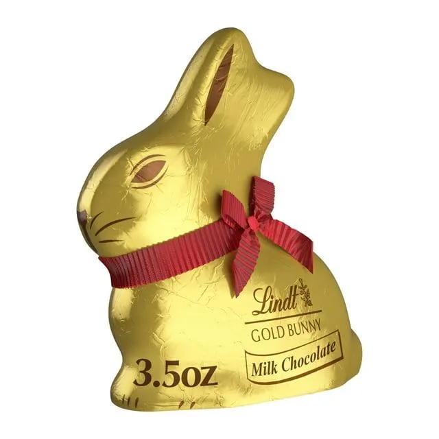 Lindt Gold Bunny, Milk Chocolate, Easter Chocolate Candy Bunny, 3.5 oz, 1 Count