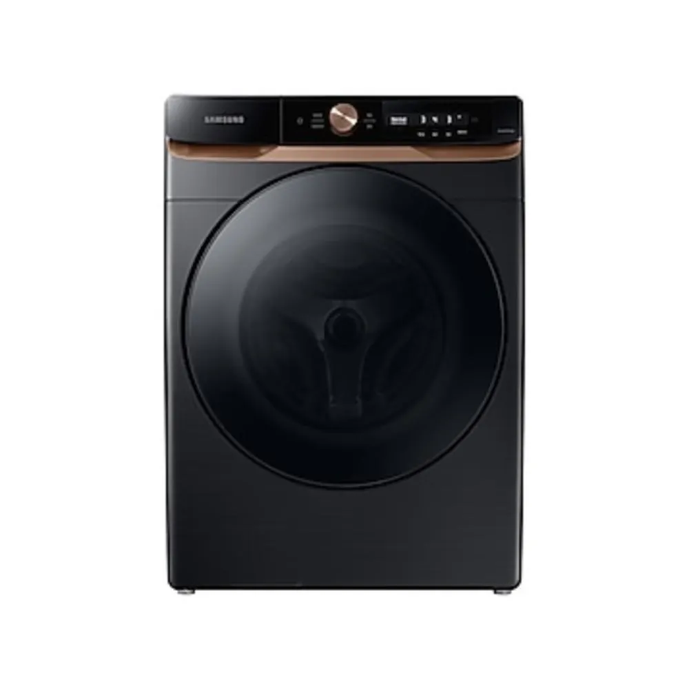 Samsung 4.6 cu. ft. Large Capacity AI Smart Dial Front Load Washer with Auto Dispense and Super Speed Wash in Brushed Black