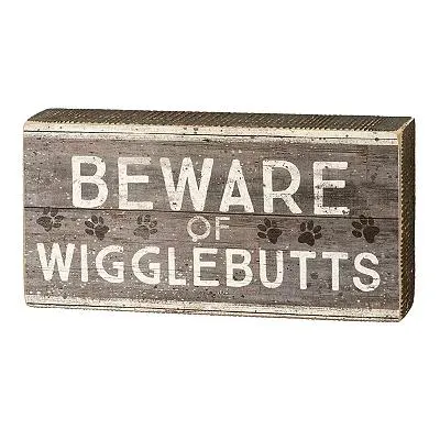 Wigglebutts Box Sign Wall Art By Kathy