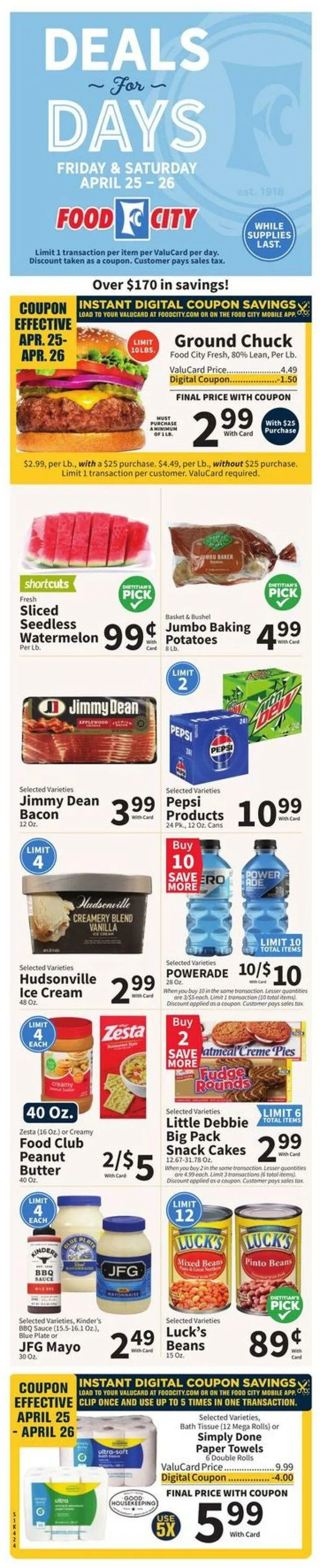 Catálogo de Food City Current weekly ad 23 de abril al 29 de abril 2025 - Página 1