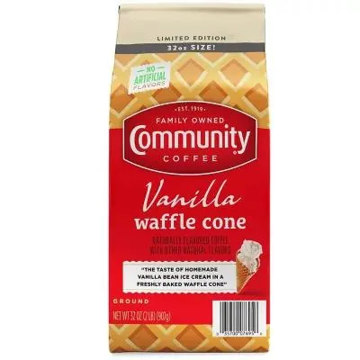 Community Coffee Ground Coffee, Vanilla Waffle Cone (32 oz.)