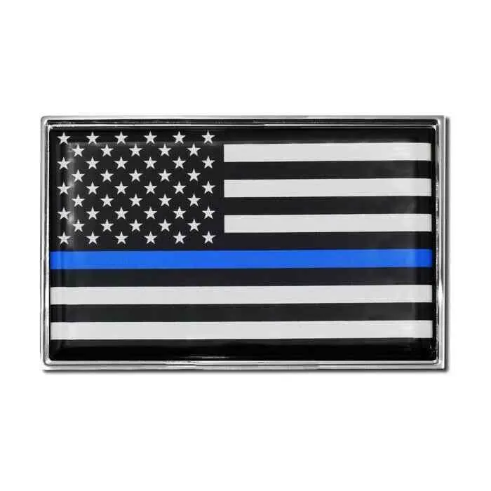 Electroplate Mini Police Flag Emblem
