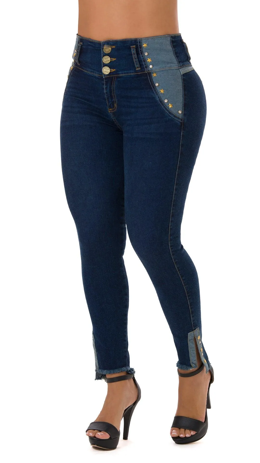 Jackquelin Jeans Skinny Levanta Cola Tiro Alto 21194PCT-N