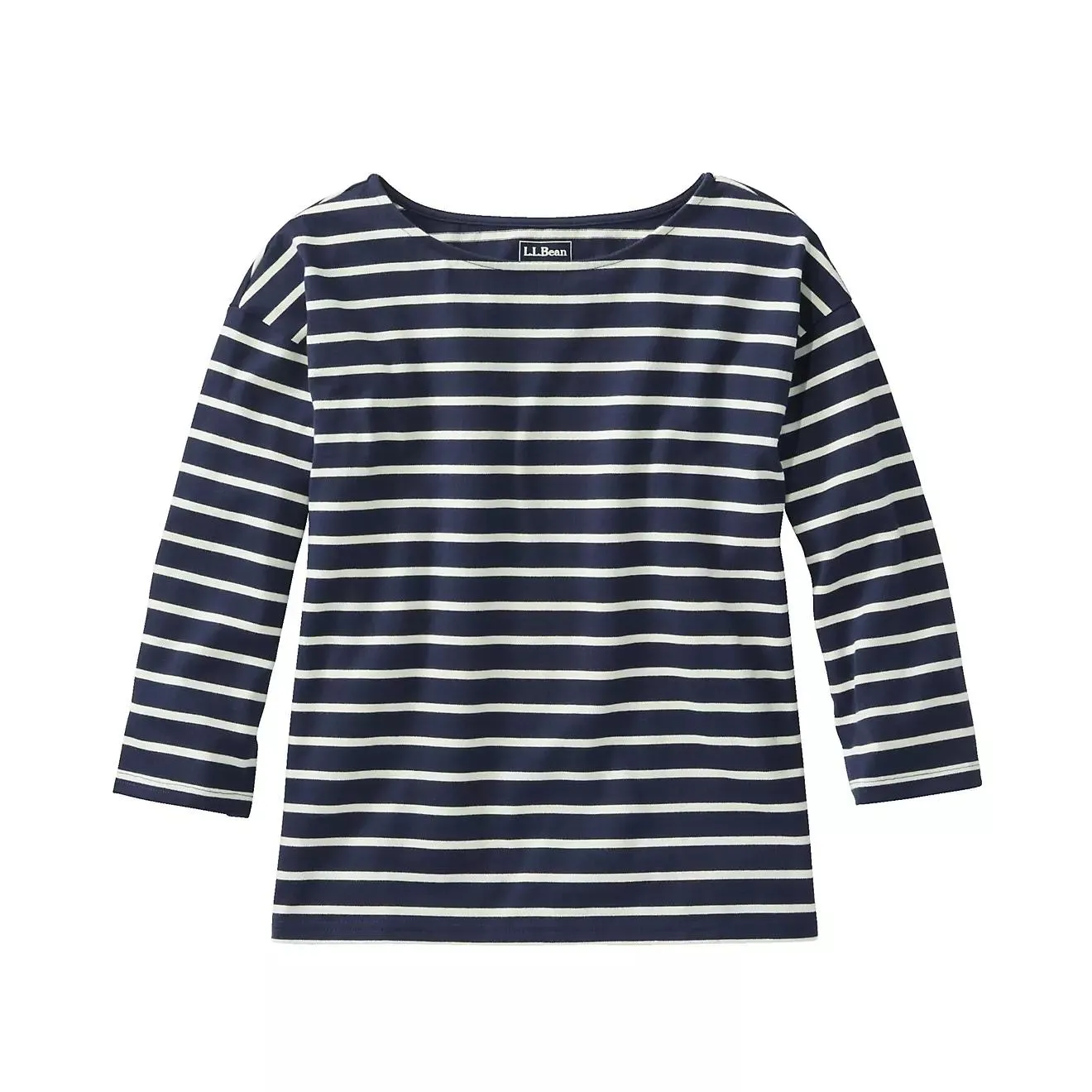 L.L.Bean Women's Heritage Mariner Boatneck 3/4 Sleeve Shirt