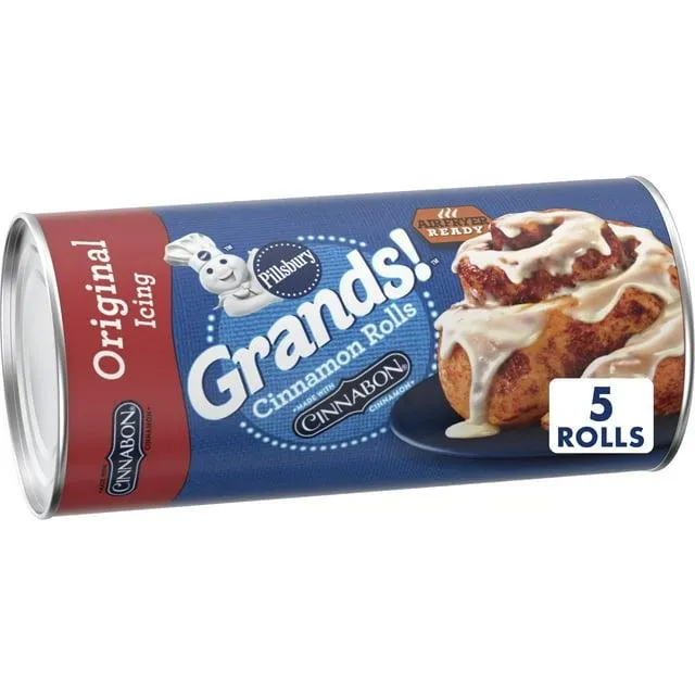 Pillsbury Grands! Cinnabon Cinnamon Rolls with Icing, Easter Treats, 5 Ct, 17.5 oz