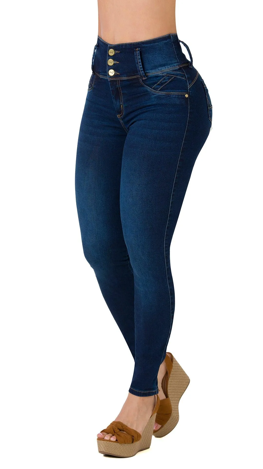 Izabel Jeans Skinny Levanta Cola Tiro Alto 40497PAP-B