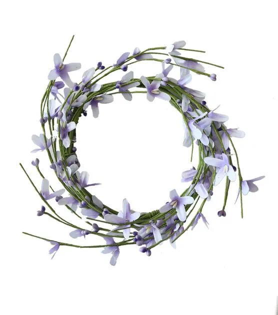60" Spring Purple Dogwood Coiled Garland by Bloom Room