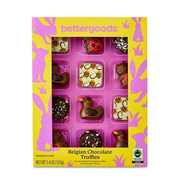 bettergoods Springtime Belgian Chocolate Truffles, 5.4 oz, 12 Count