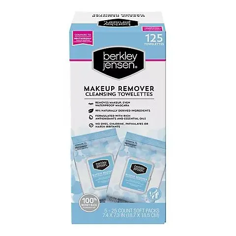 Berkley Jensen Makeup Remover Wipes, 125 ct.