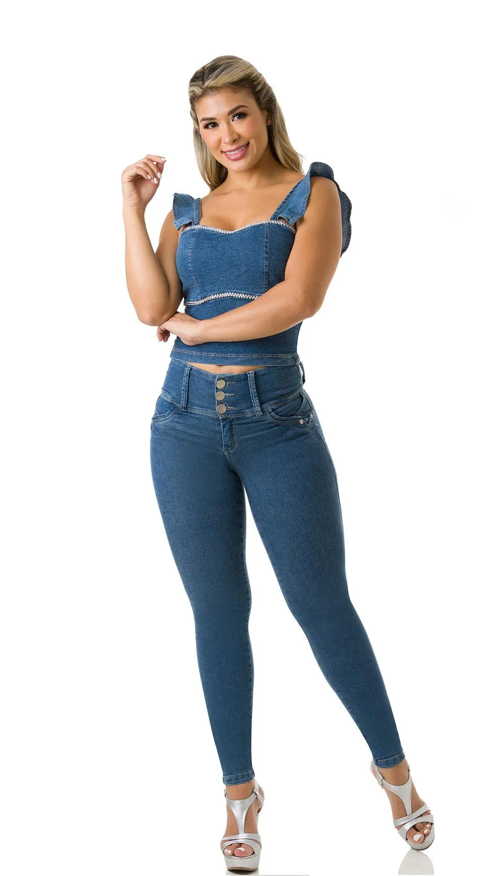 Emilee Jeans Levantacola Bota Tobillero 52104LPAT-B