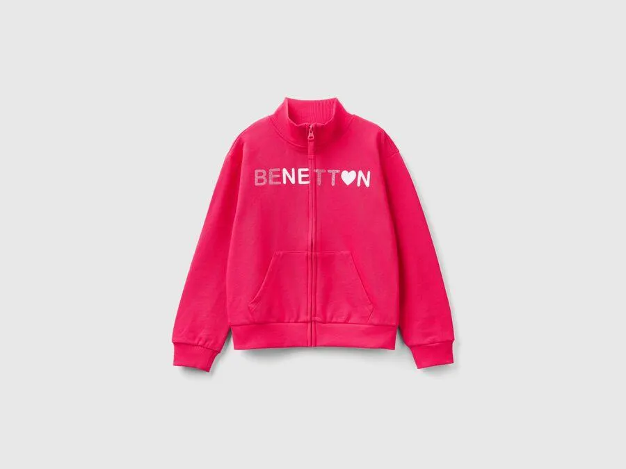 Sudadera con cremallera y cuello