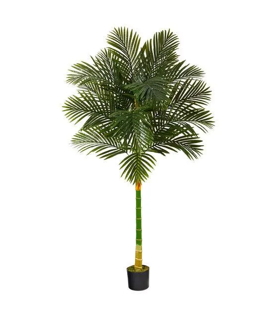 Nearly Natural 6' Thin Golden Cane Artificial Palm Tree